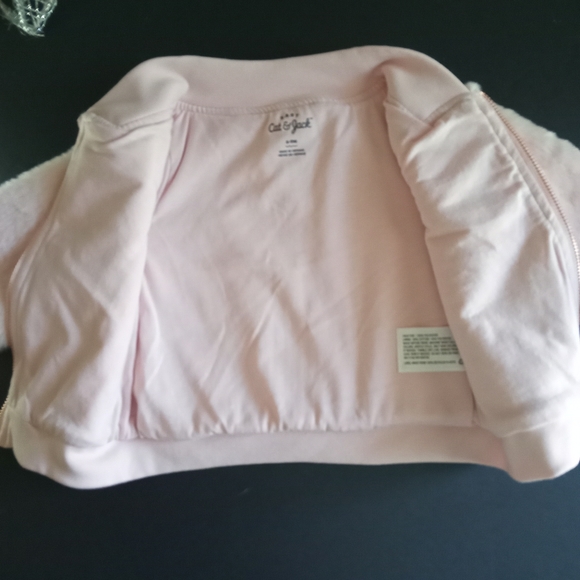 NWT | Cat & Jack Pink Baby Faux Fur Jacket Size 6-9 Months - Picture 4 of 6